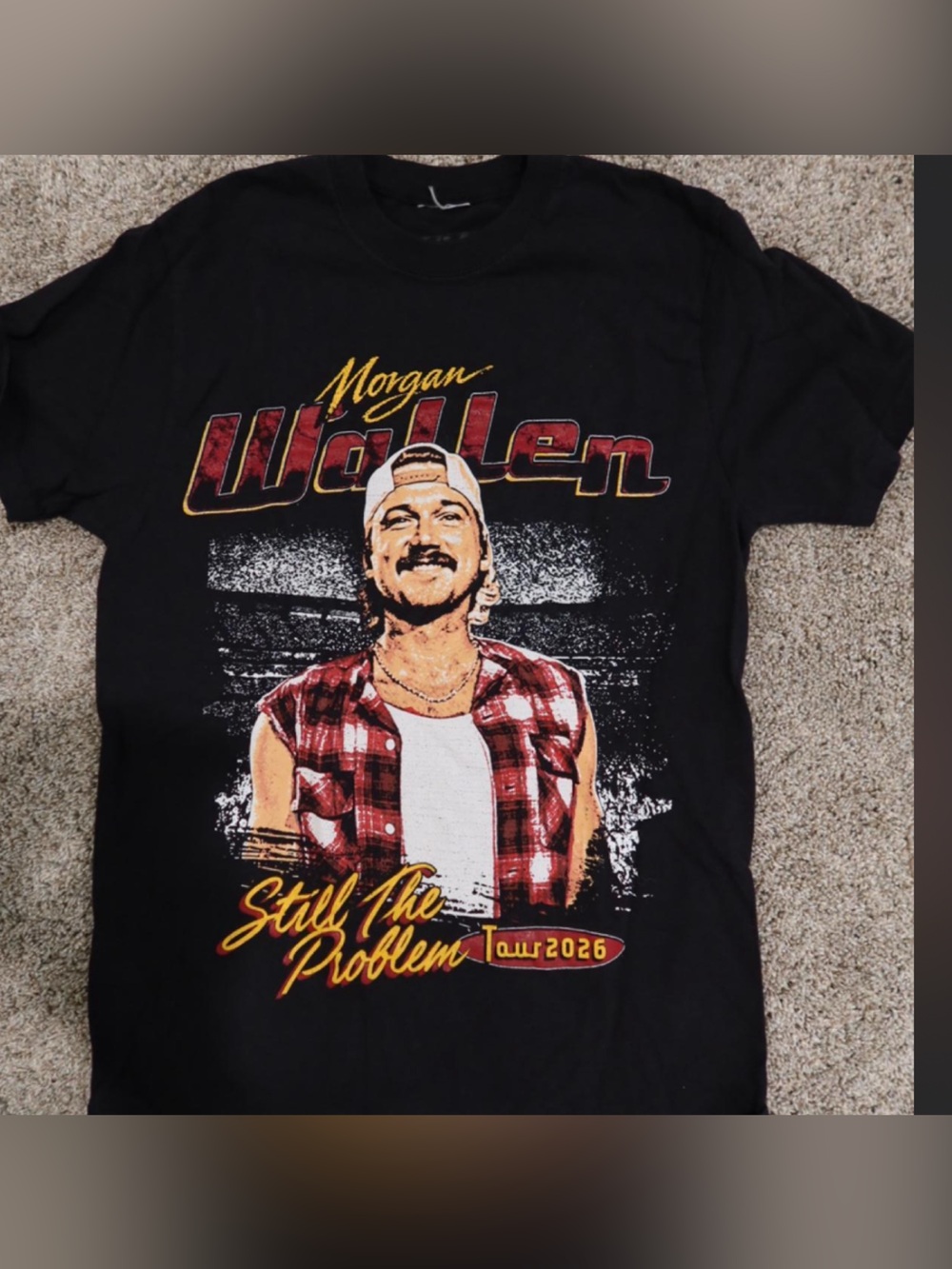 2026 MORGAN WALLEN STILL THE PROBLEM OFFICIAL TOUR SHIRT Small   BLACK